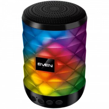 Nešiojamas garsiakalbis SVEN PS-55, juodas (5W, TWS, Bluetooth, FM, USB, microSD, 600 mAh)