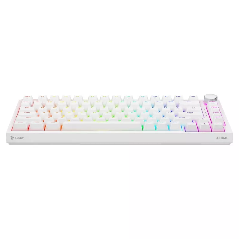 Savio ASTRAL WHITE JADE klaviatūra žaidimams USB QWERTY US International