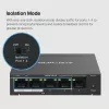 Mercusys 5 prievadų gigabitinis darbalaukio tinklo jungiklis su 4 PoE+ prievadais
