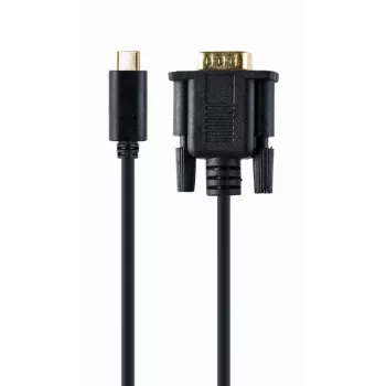 USB grafinis adapteris Gembird A-CM-VGAM-01, USB-C į VGA, 1920x1080, 0,15 m laidas, juodas