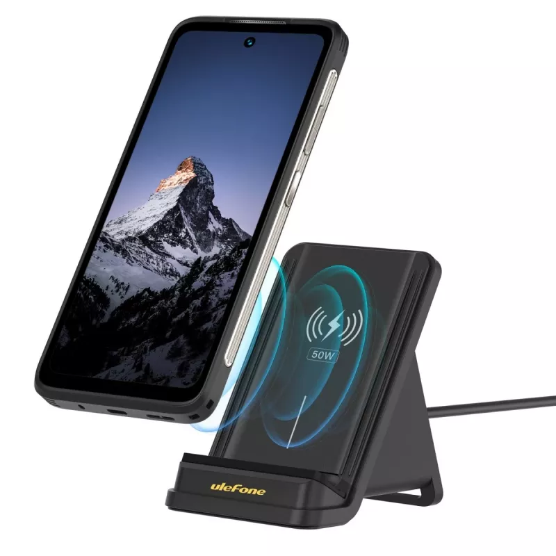 UleFone WCS01 belaidis greitasis kroviklis stovas 50W USB Type-C, juodas