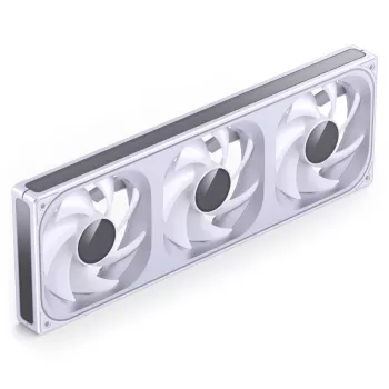 Jonsbo ZB-360 baltas 360mm ARGB PWM ventiliatorių rinkinys — 3×120mm PWM ARGB ventiliatoriai skysčio aušinimo radiatoriams