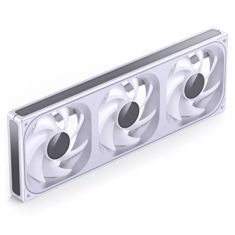 Jonsbo ZB-360 baltas 360mm ARGB PWM ventiliatorių rinkinys — 3×120mm PWM ARGB ventiliatoriai skysčio aušinimo radiatoriams