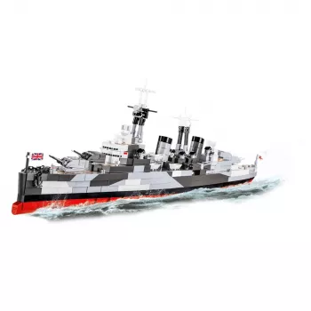Konstruktorius Cobi HMS Belfast 1:300 mastelio modelis COBI-4844, istorinio Karališkojo laivyno lengvojo kreiserio demonstracinis modelis