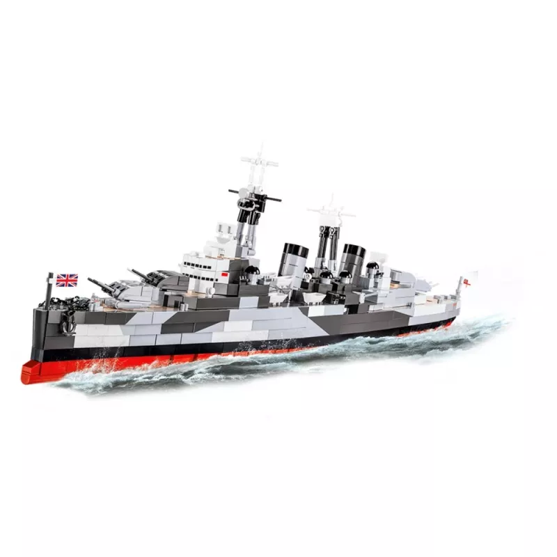 Konstruktorius Cobi HMS Belfast 1:300 mastelio modelis COBI-4844, istorinio Karališkojo laivyno lengvojo kreiserio demonstracinis modelis