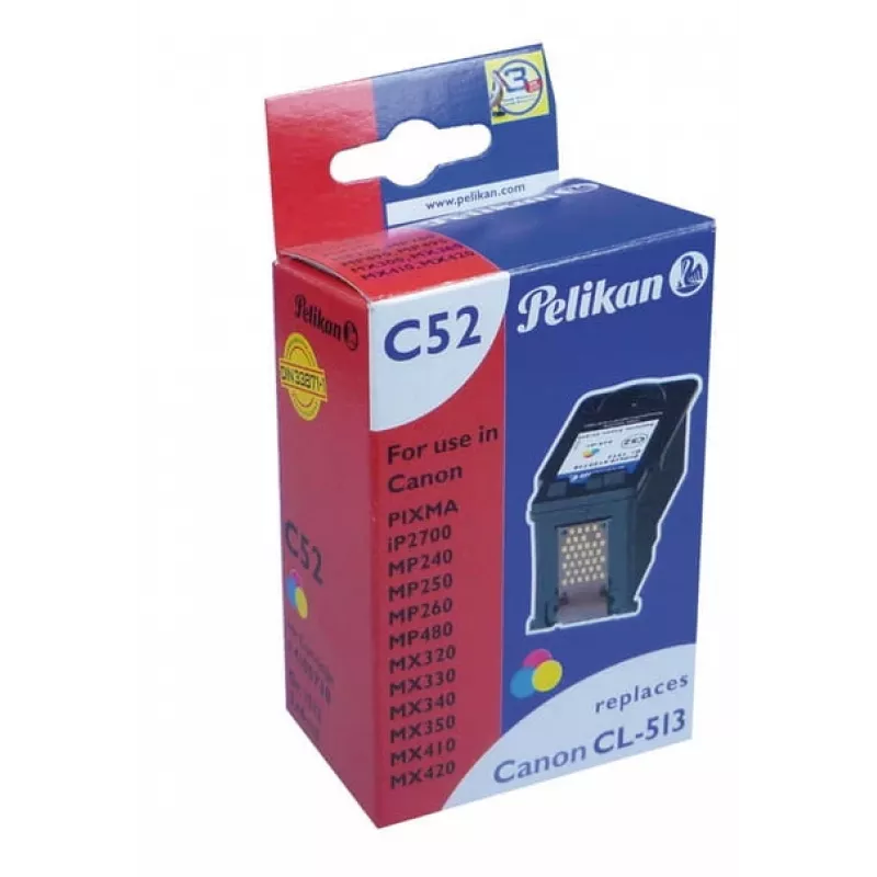 Pelikan C52 (4105738) trijų spalvų rašalo kasetė, skirta Canon CL-513, 18 ml