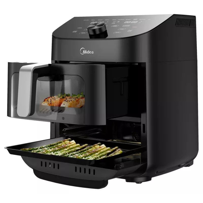 Kepimo orkaitė (Airfryer) Midea MAD1100DADK, 1850 W, dviejų talpų 4,4/6,4 L
