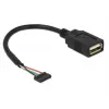 USB laidas DeLOCK 84831 USB 2.0 0,15 m juodas