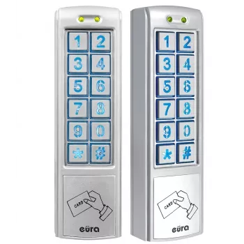 Kombinuotas užraktas „EURA“ AC-30C7 (2 išėjimai, montuojamas ant paviršiaus, artumo kortelė)