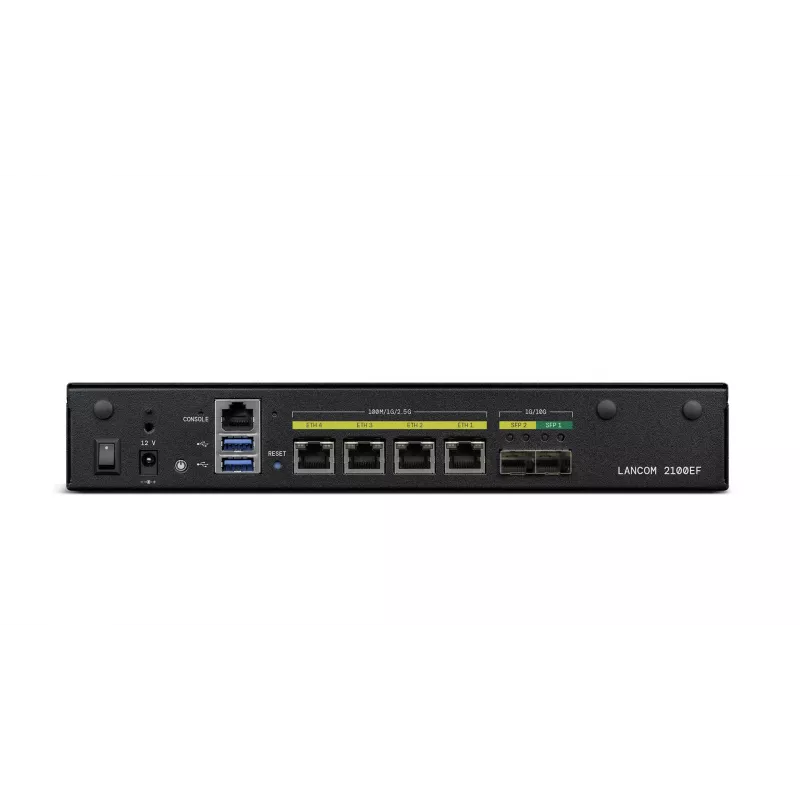 LANCOM 2100EF - SD-WAN šliuzas su šviesolaidžiu ir eternetu - 1GbE, 2.5GbE - 1U - debesimi valdomas - stalinis/stovo montavimas (61109)