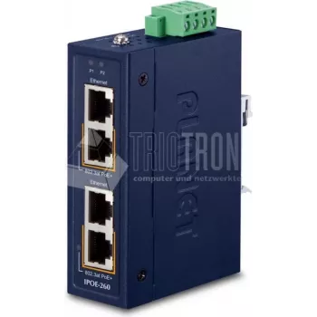 Pramoninis Ethernet jungiklis PLANET IPOE-260 2 prievadų Gigabit PoE
