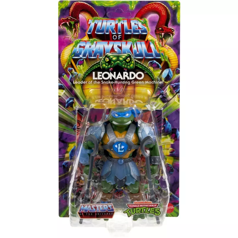 Veiksmo figūrėlė MATTEL MotU Origins Core Leonardo JBN03 – kolekcinė 6 colių, judančios galūnės