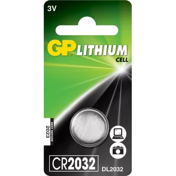 GP CR2032 ličio moneta/plokščia baterija 3V, 1 vnt (lizdinė pakuotė)