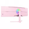 Lenktas monitorius Arozzi Nova 49 inch (124,5 cm) Dual QHD 5120×1440 LED VA 32:9 4 ms Rožinis