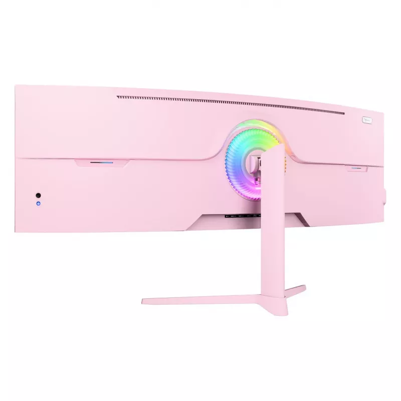 Lenktas monitorius Arozzi Nova 49 inch (124,5 cm) Dual QHD 5120×1440 LED VA 32:9 4 ms Rožinis