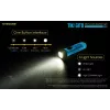 Raktų pakabuko žibintuvėlis Nitecore TIKI GITD BLUE pilkas, įkraunamas per USB, 1 lm, 55 mm, 12 g, IP66, atsparus smūgiams