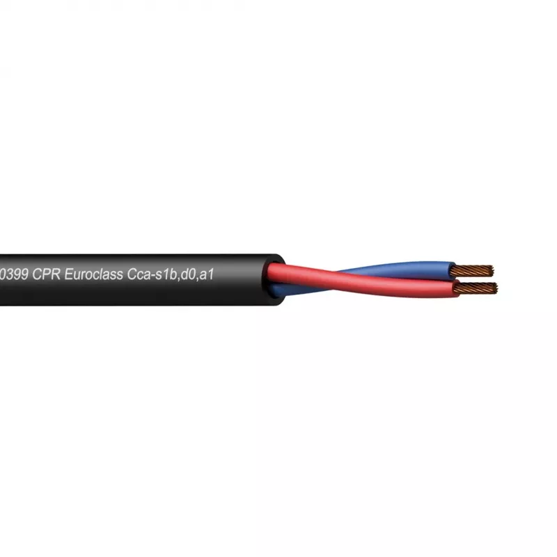 Garsiakalbių kabelis PROCAB CLS215-CCA/1 100m Juodas Varis AWG 16