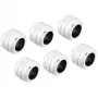 Alphacool 17484 jungtis, žalvarinė, balta, 23 mm aukščio, 26 mm skersmens, 6 vienetų pakuotė