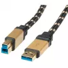 USB 3.0 laidas ROLINE GOLD A tipo kištukas - B tipo kištukas 3,0 m