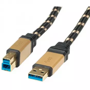 USB 3.0 laidas ROLINE GOLD A tipo kištukas - B tipo kištukas 3,0 m