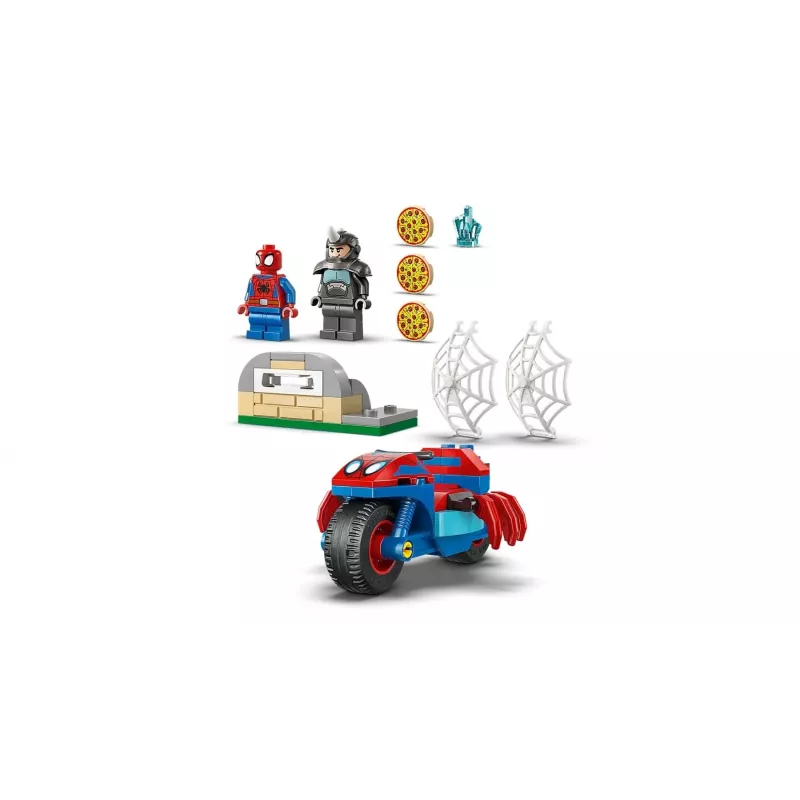 LEGO MARVEL 11206 Spidey ant motociklo prieš Raganosį