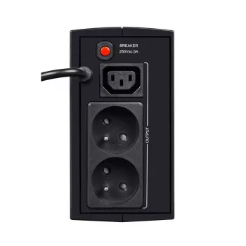 Nepertraukiamo maitinimo šaltinis EVER DUO 350 AVR, linijinis-interaktyvus bokštinis UPS, 0,35 kVA (245 W), 2x C13 lizdai, 12 V 5 Ah VRLA baterija