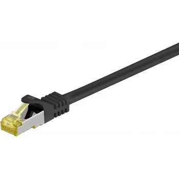 Wentronic Goobay Cat.7 Raw Cable Patch Cable, S/FTP (PiMF), juoda, 15 m - LSZH halogenų neturintis, varinis, RJ45 kištukas (91653)