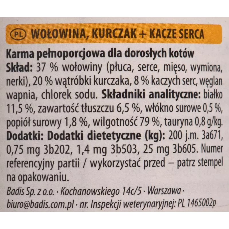 Šlapias kačių ėdalas Animonda Carny su jautiena skardinėje 400 g – suaugusioms katėms, be glitimo, sojos ir cukraus