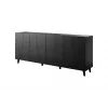 Komoda Cama Meble ETNA 2000×420×820 mm, juoda matinė