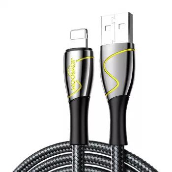 USB įkrovimo ir duomenų laidas Joyroom S-2030K6, 2,4 A, 2 m, juodos spalvos