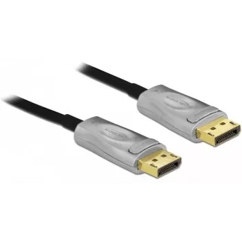 DeLOCK DisplayPort kabelis – DisplayPort (M) į DisplayPort (M) – DisplayPort 1.4 – 15,0 m – palaiko 8K UHD (7680 x 4320) – juoda (85886)