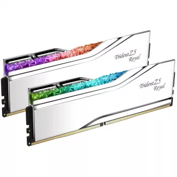 G.Skill Trident Z5 Royal 48 GB (2x 24 GB) DDR5-7200 MHz atminties rinkinys, sidabrinis