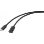 Renkforce USB 3.2 Gen2x2 laidas USB-C™ kištukas, USB-C™ lizdas 1,00 m juoda PVC apvalkalu (RF-4755220)