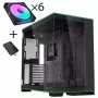 Lian Li O11 Dynamic EVO RGB korpuso rinkinys, Midi bokštas, ARGB, grūdintas stiklas + 6x UNI FAN SL-INF Reverse Blade ventiliatoriai - juoda