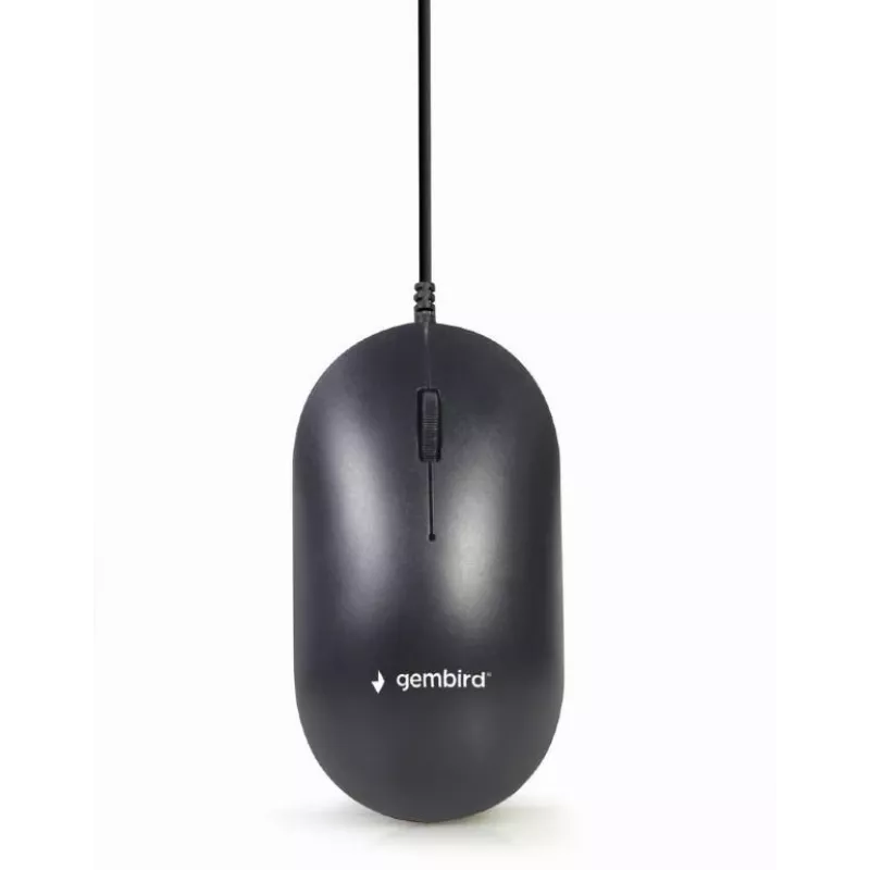 Gembird KBS-UML-01 pilno dydžio laidinė klaviatūra su pele – USB, QWERTY JAV, 104 klavišai, juoda