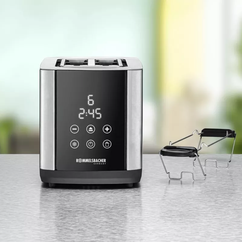 Skrudintuvas Rommelsbacher TO850 2 griežinėliai, 850 W, nerūdijantis plienas/juodas, XL lizdai