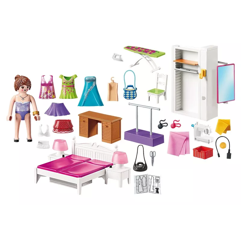 Playmobil Dollhouse 70208 Miegamasis su siuvimo kampeliu