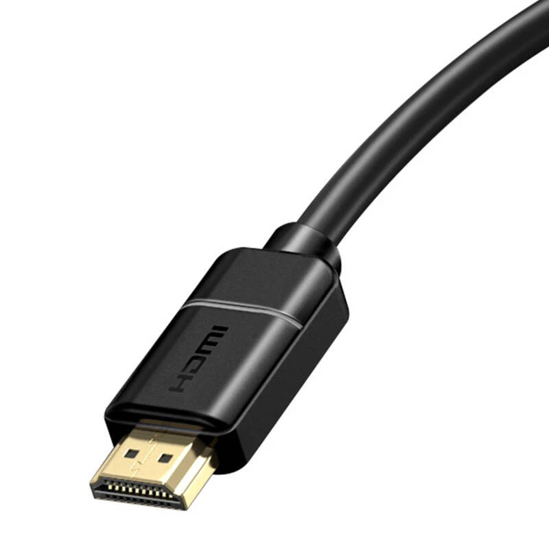 Baseus 2x HDMI 2.0 laidas 4K 30Hz, 3D, HDR, 18Gbps, 8m (juodas)