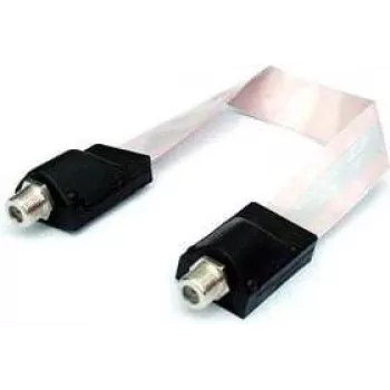 Juostinis koaksialinis kabelis e+p FD 3, 0,2 m, moteriškas/moteriškas, baltas, 75 Ω