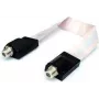 Juostinis koaksialinis kabelis e+p FD 3, 0,2 m, moteriškas/moteriškas, baltas, 75 Ω