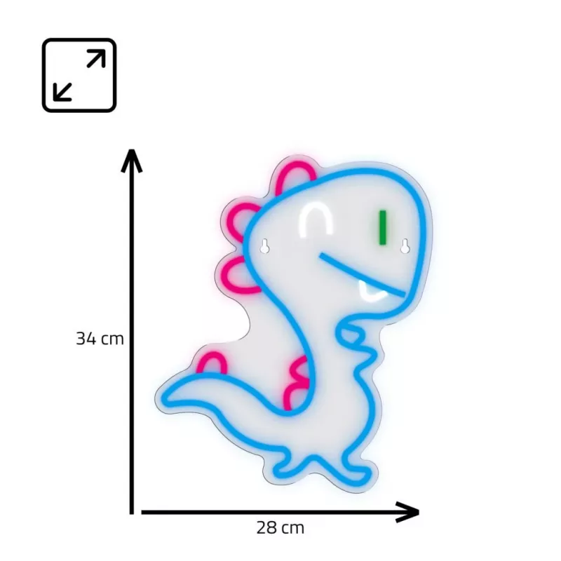 Dekoratyvinė neoninė lempa MANTA SNL56MT Dinozauras