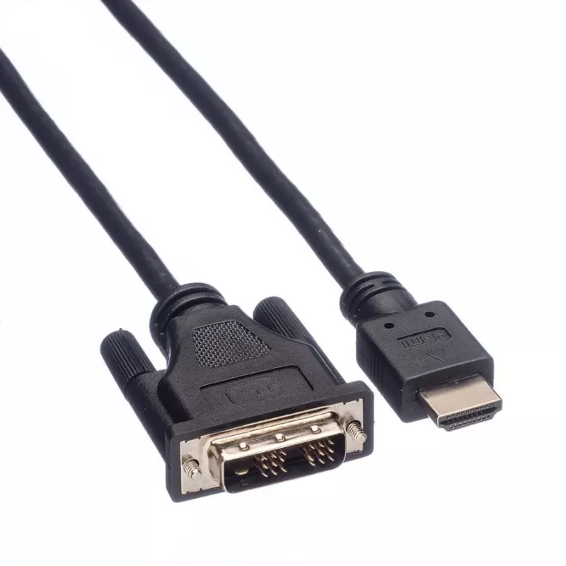 ROLINE adapteris HDMI į DVI-D (Single Link) – 1,5 m – juodas (11.04.5516)