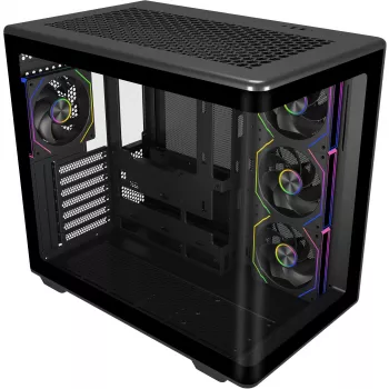 COOLER MASTER Elite 600 ARGB korpusas juodas, 2x grūdintas stiklas