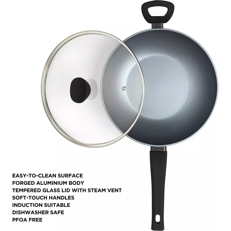 Wok Russell Hobbs RH01709EU 28 cm perlamutrinė nelipni keptuvė
