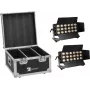 LED šviestuvų rinkinys EUROLITE CLS-18 QCL RGB/WW 18x7W su transportiniu dėklu