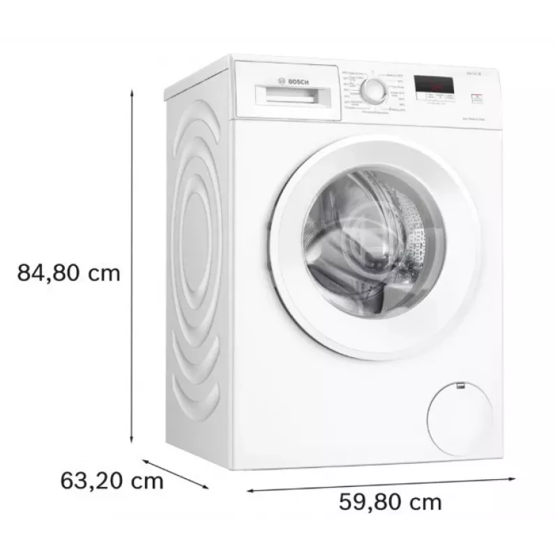 Skalbimo mašina Bosch WGE02201PL – 8 kg, 1200 aps./min., 55 l būgnas, LED ekranas, inverteris