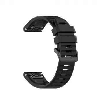 Silicinė juostelė 22 mm, skirta Garmin QuickFit, gamintojo FIXED – juoda