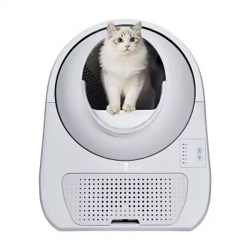 Savaime išsivalantis katilų tualetas Catlink Scooper Young, pilkas — 13 L, 600×580 mm, 12 V adapteris