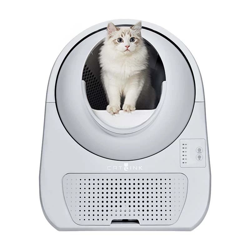 Savaime išsivalantis katilų tualetas Catlink Scooper Young, pilkas — 13 L, 600×580 mm, 12 V adapteris