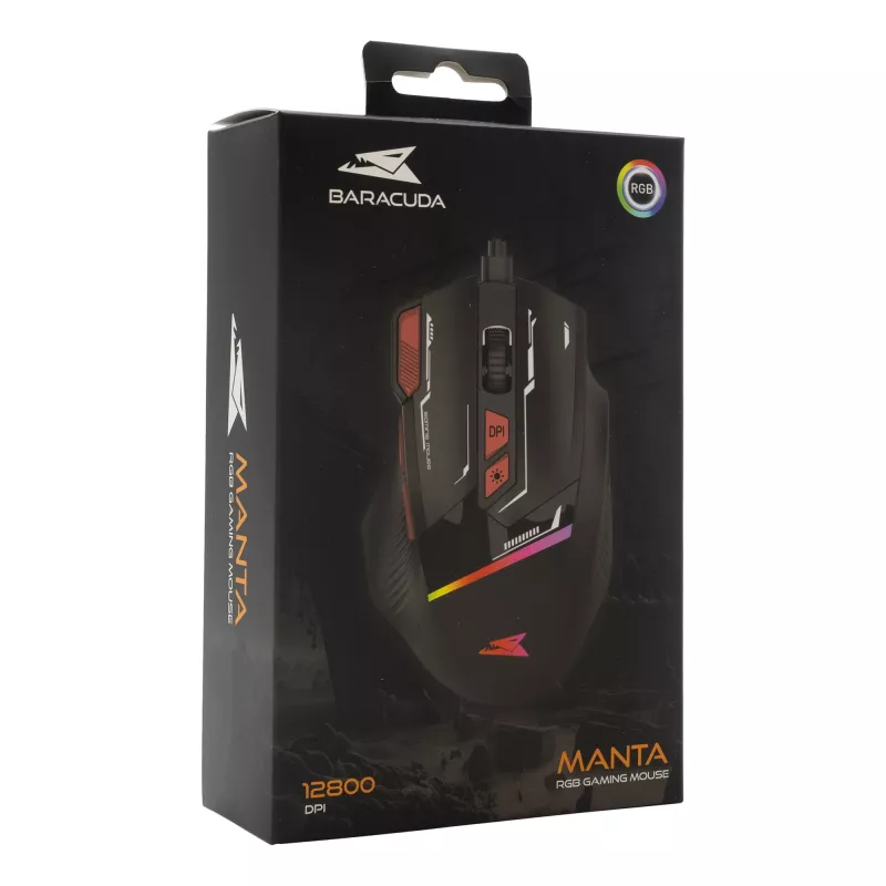 Pelė Baracuda BGM-041 MANTA Juoda USB